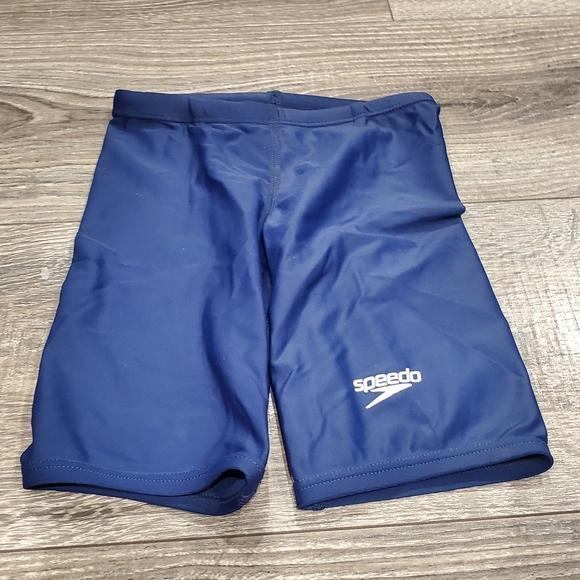 Boys Speedo Swim Pants Size 4 Blue Swim Shorts - Picture 1 of 4